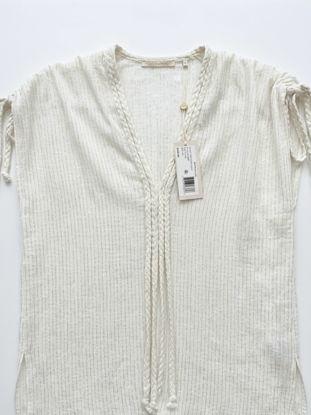 Kobi Halperin Cream Metalic shirt NWTs size X small